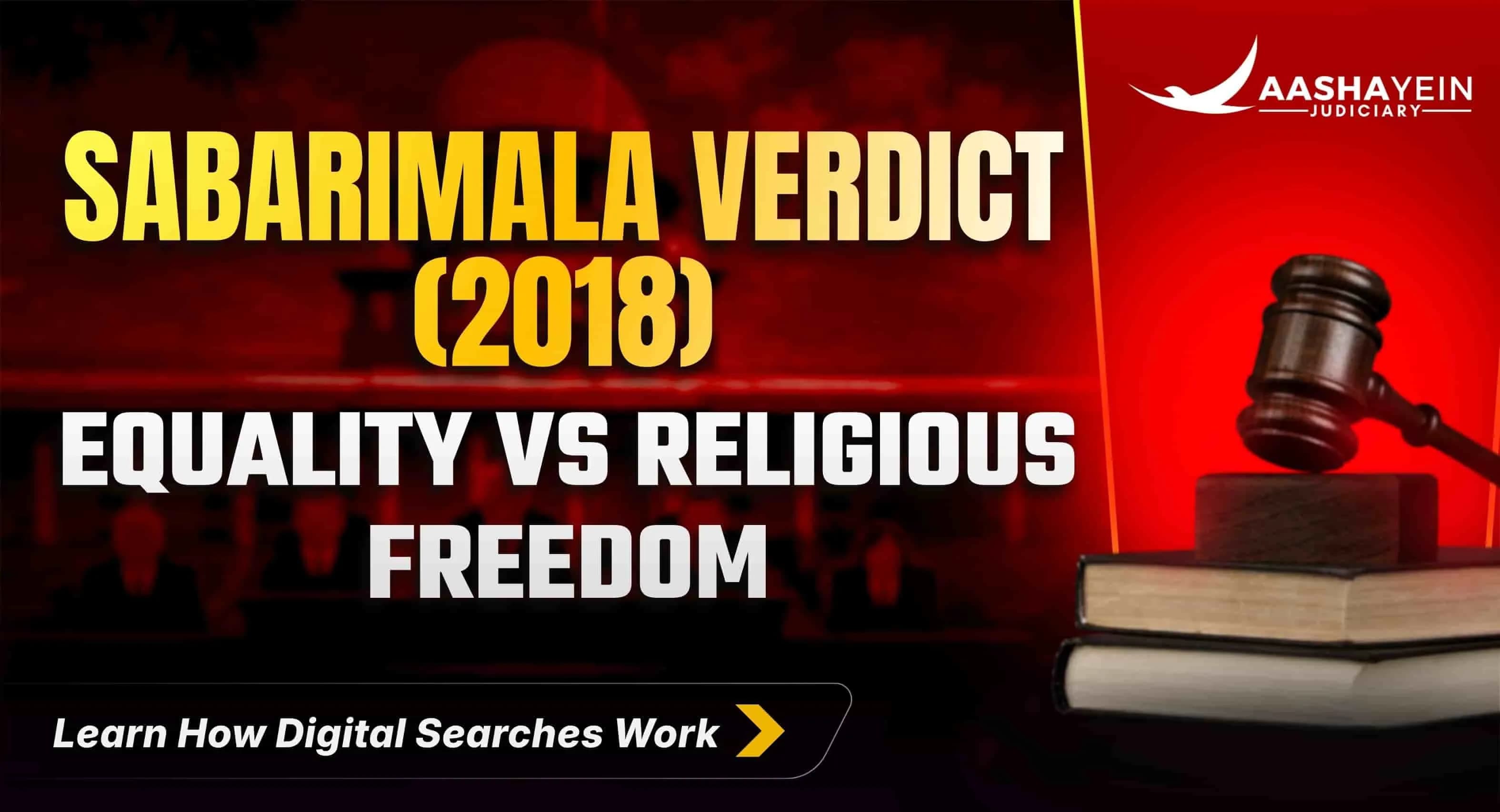 Indian Young Lawyers Association v. State of Kerala (2018): The Sabarimala Verdict and the Test of Constitutional Morality