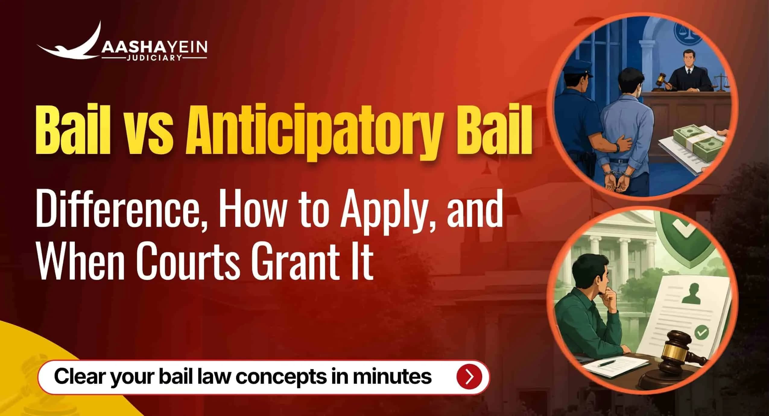 Bail vs Anticipatory Bail — Difference, How to Apply, and When Courts Grant It